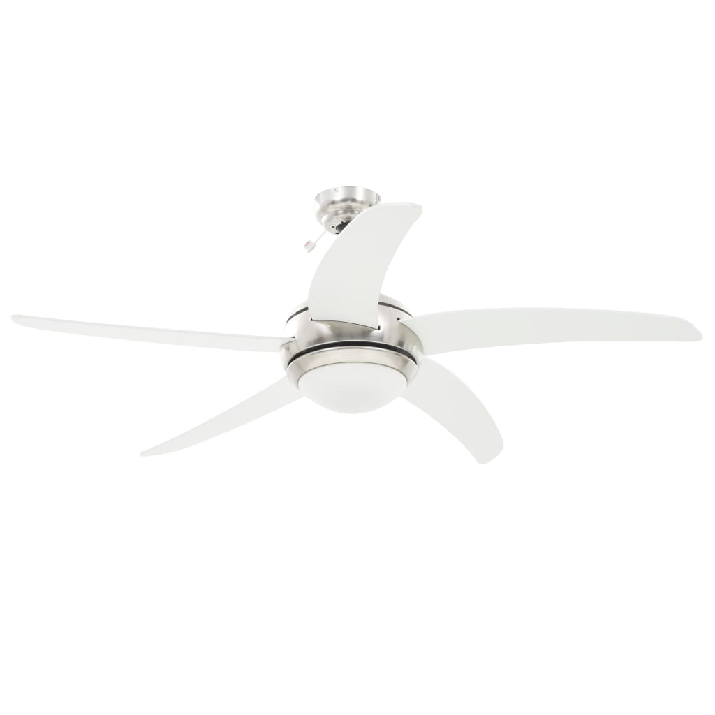 Ventilatore da Soffitto Decorato con Luce 128 cm Bianco