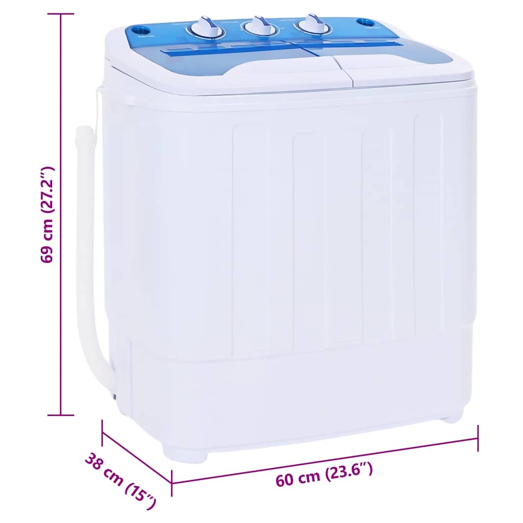Mini Lavatrice a Vaschetta Doppia 5,6 kg