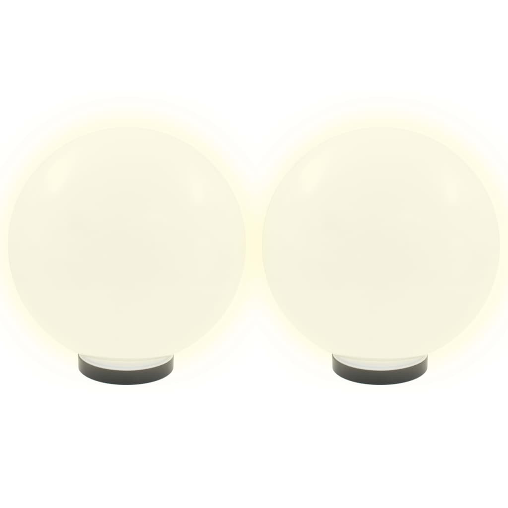 Set Lampade a LED Sferiche 2 pz 30 cm in PMMA