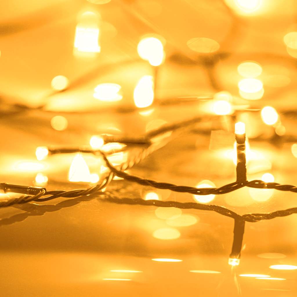 Stringa di Luci con 600 LED 60 m 8 Effetti Luce IP44 Bianco Caldo