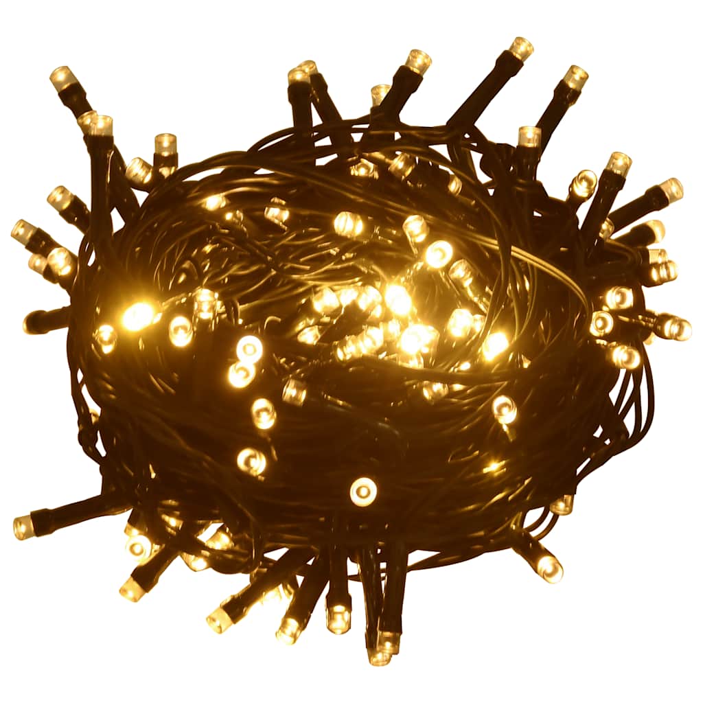 Stringa di Luci con 1000 LED 60 m 8 Effetti Luce IP44 Bianco Caldo