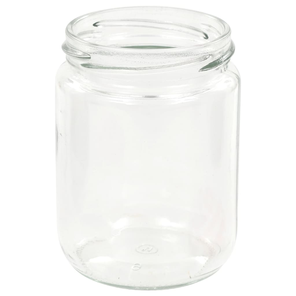 Vaso Marmellata in Vetro Coperchio Bianco e Rosso 48 pz 230 ml