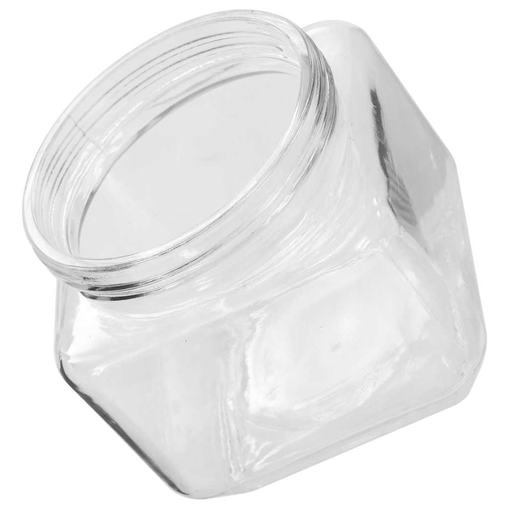 Barattoli in Vetro con Coperchio Argento 6 pz 800/1200/1700 ml