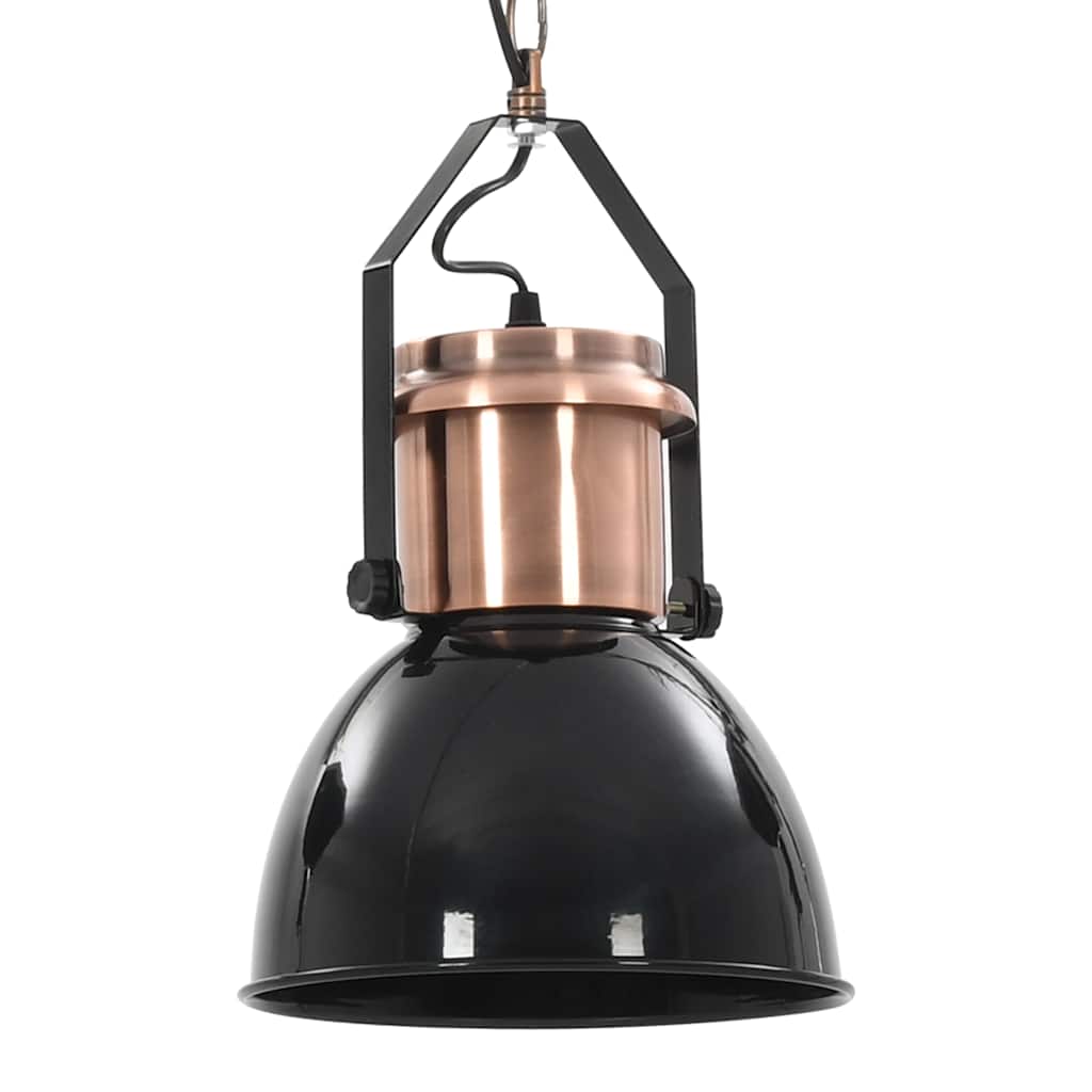 Lampade da Soffitto 2 pz Nero Tondo E27