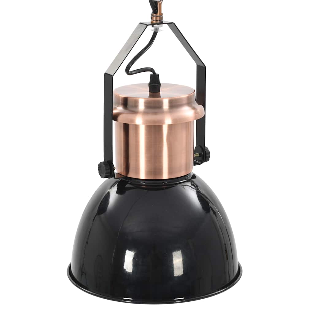 Lampade da Soffitto 2 pz Nero Tondo E27