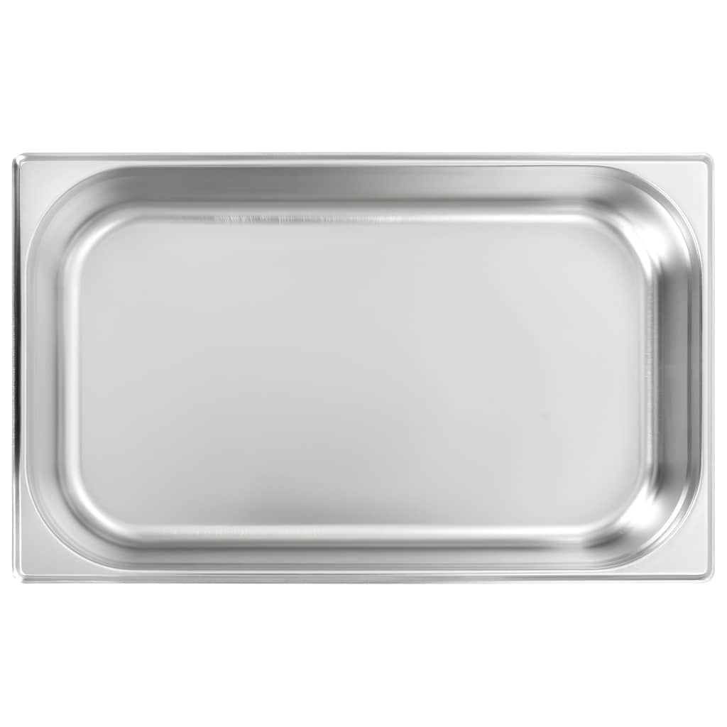 Contenitori Gastronorm 4 pz GN 1/1 100 mm in Acciaio Inox