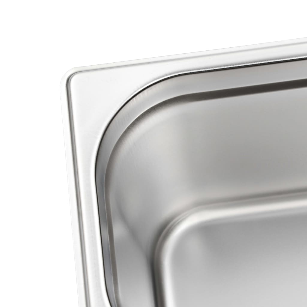 Contenitori Gastronorm 4 pz GN 1/3 200 mm in Acciaio Inox