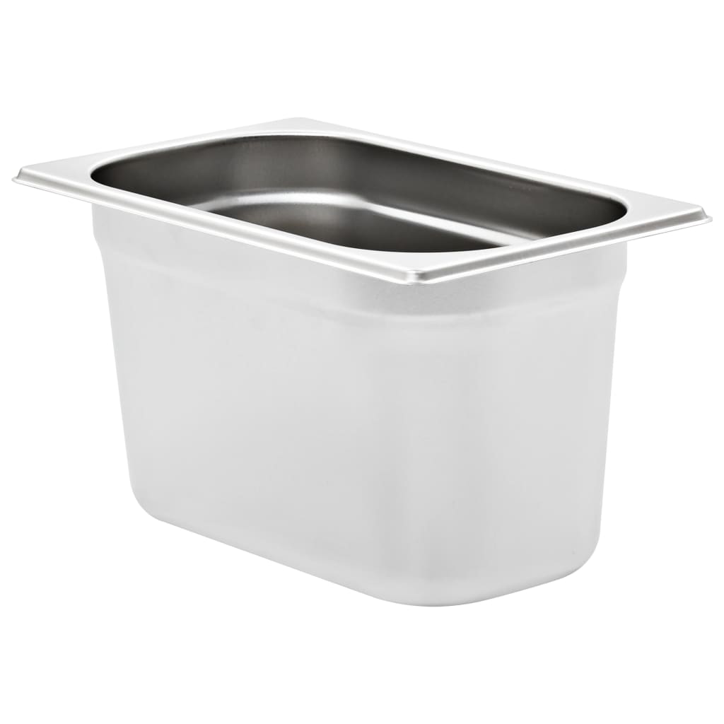 Contenitori Gastronorm 4 pz GN 1/4 150 mm in Acciaio Inox