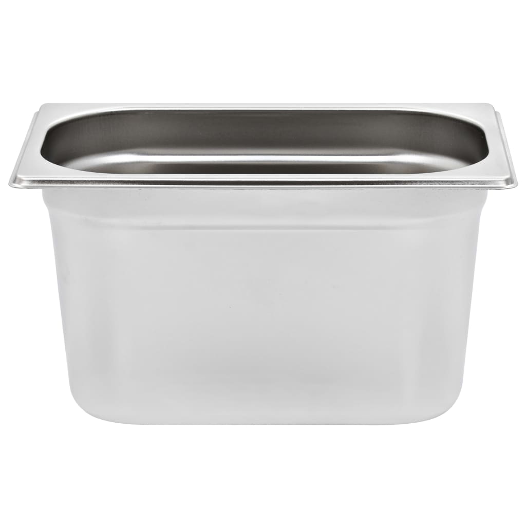Contenitori Gastronorm 4 pz GN 1/4 150 mm in Acciaio Inox
