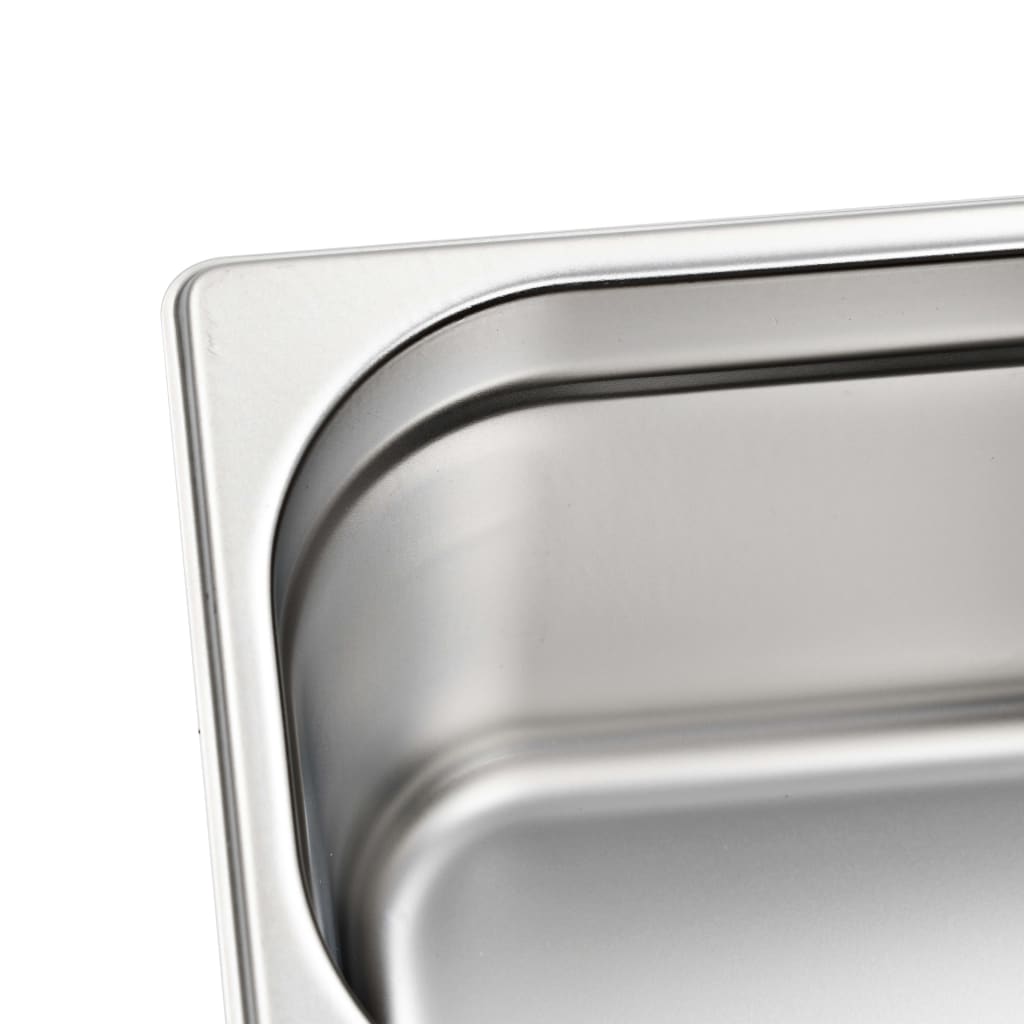 Contenitori Gastronorm 4 pz GN 1/4 150 mm in Acciaio Inox