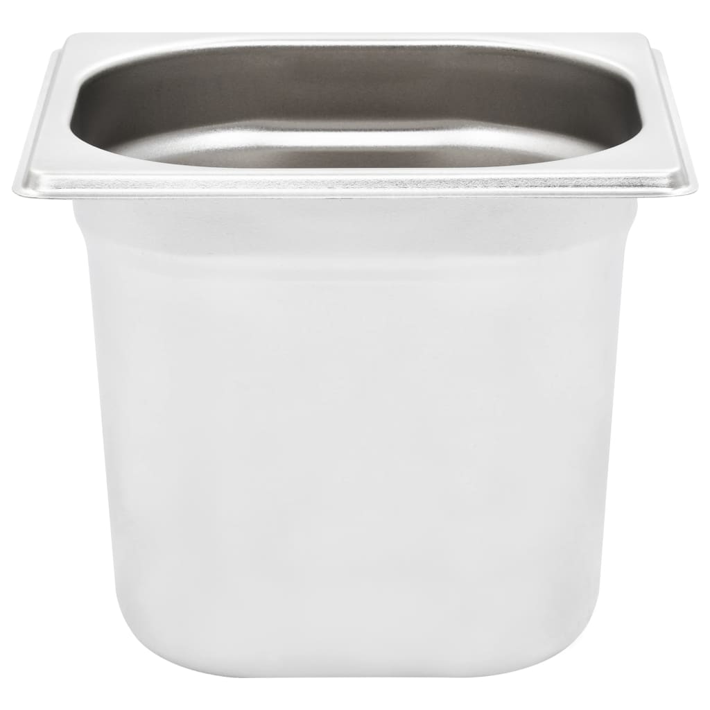 Contenitori Gastronorm 8 pz GN 1/6 150 mm in Acciaio Inox