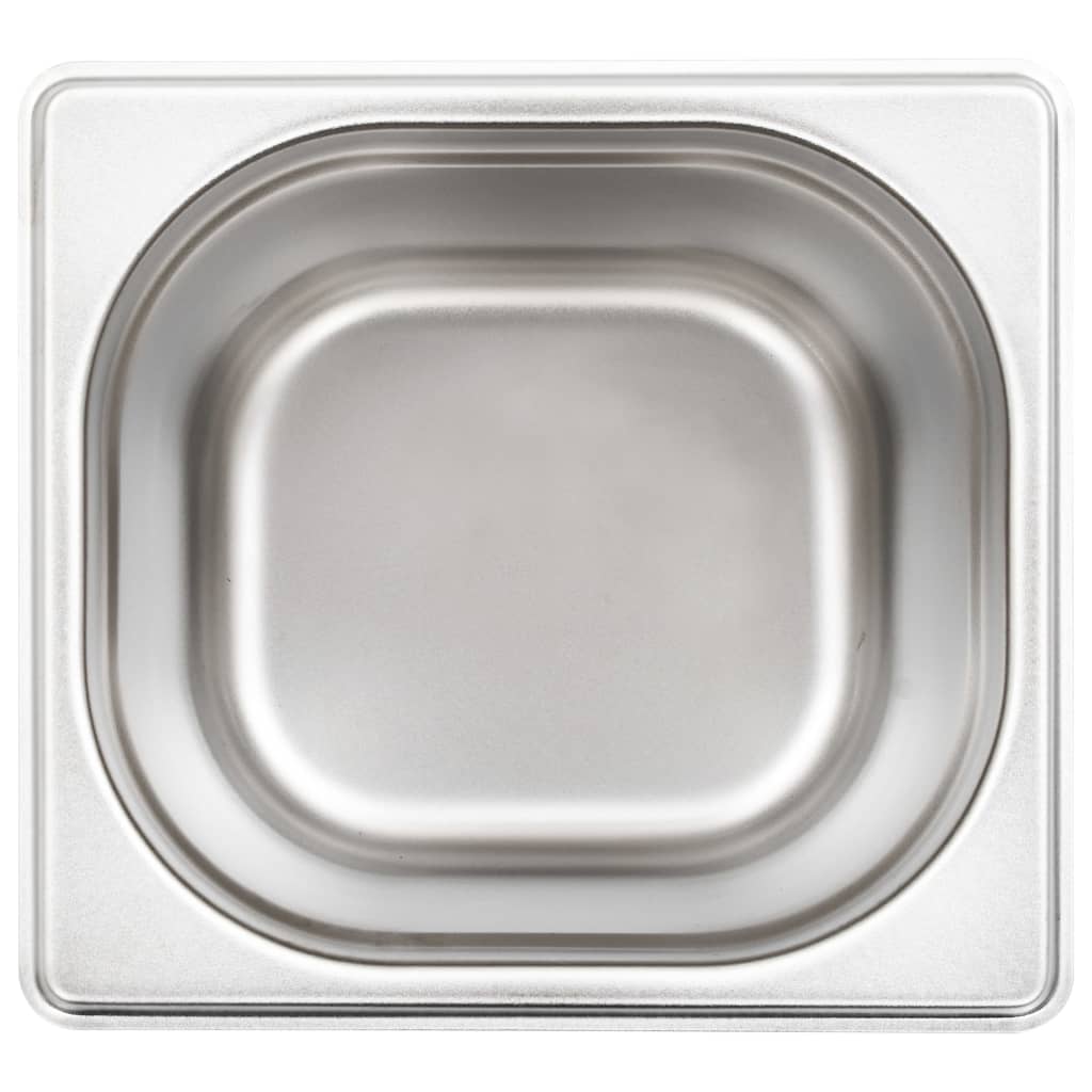 Contenitori Gastronorm 8 pz GN 1/6 150 mm in Acciaio Inox