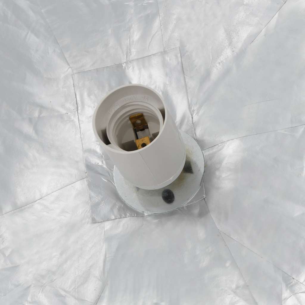 Lampadario da Soffitto Bianco e Argento Ø70 cm E27