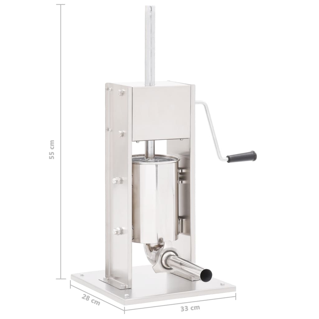 Insaccatrice Manuale Argento 3 L in Acciaio Inossidabile