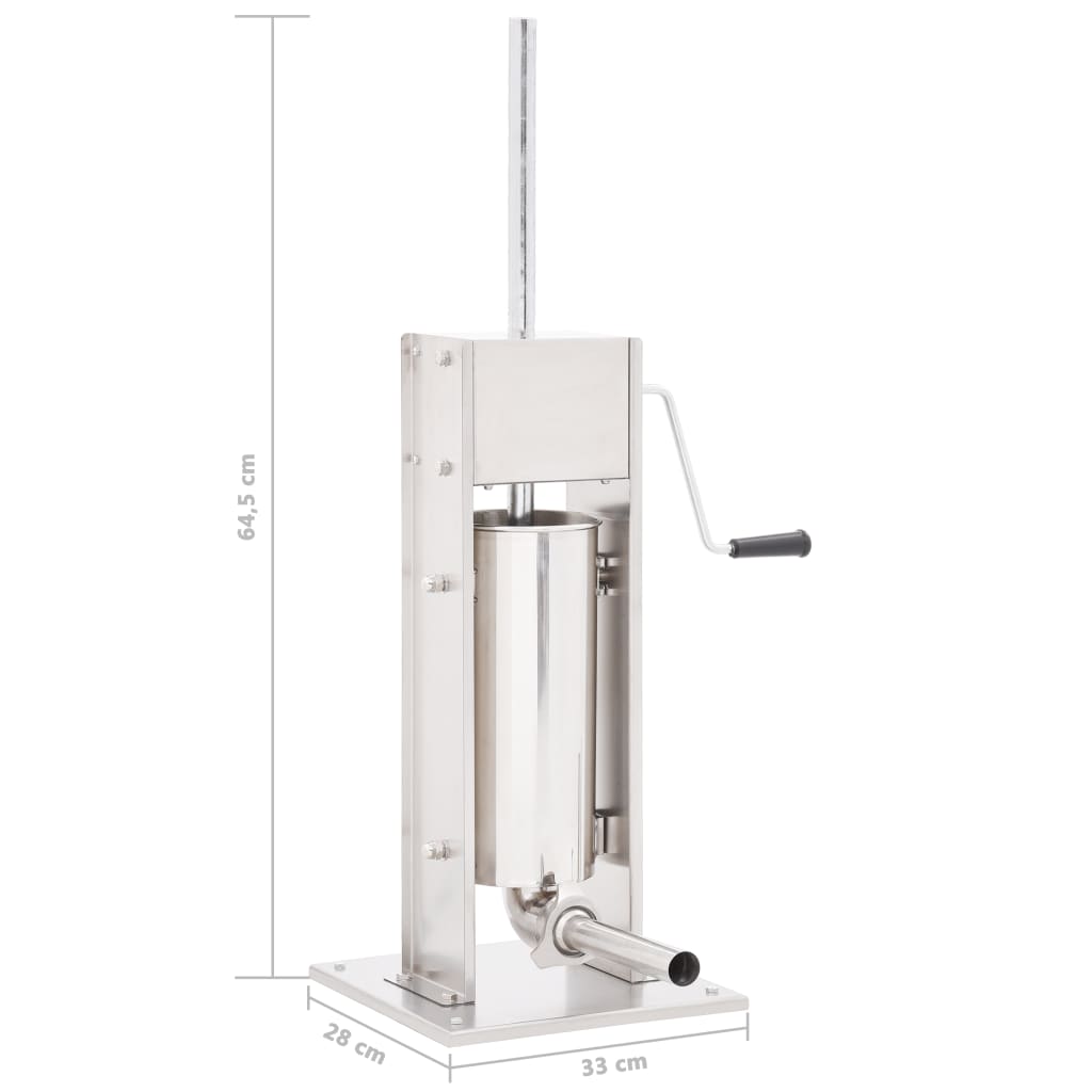 Insaccatrice Manuale Argento 5 L in Acciaio Inossidabile
