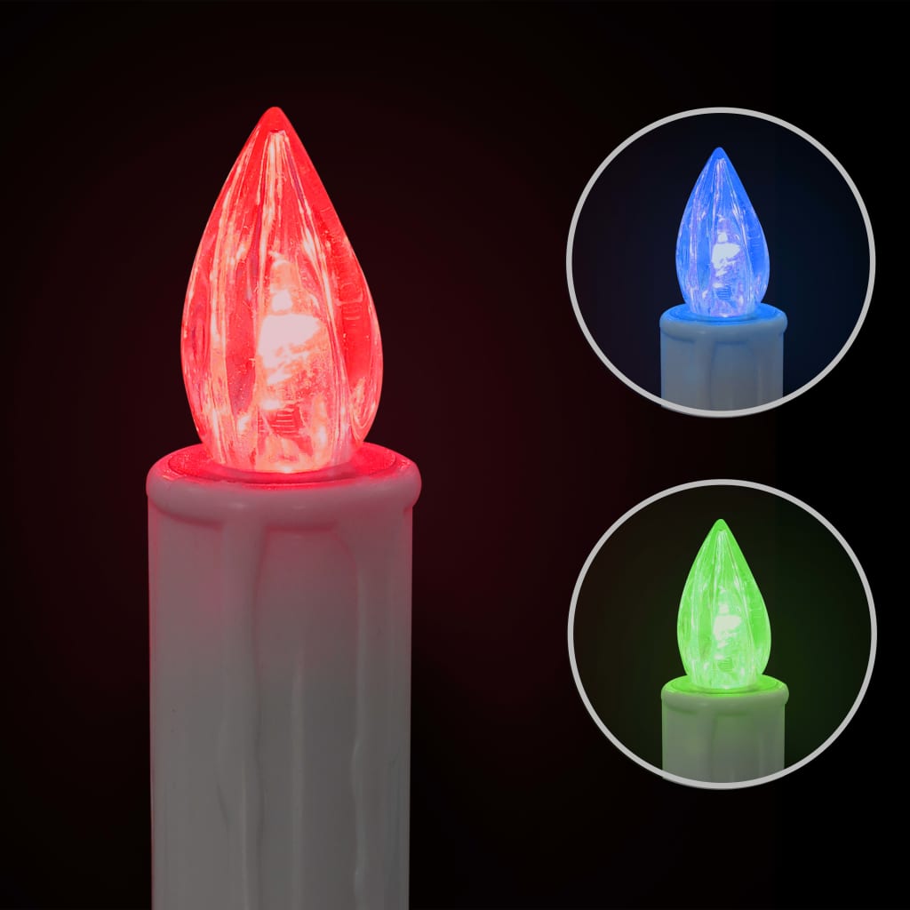 Candele Natalizie Senza Fili a LED con Telecomando 30 pz RGB
