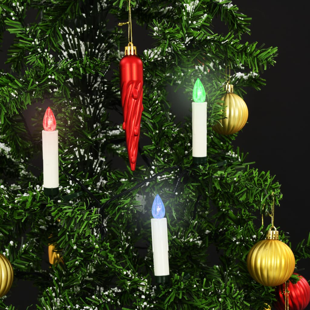Candele Natalizie Senza Fili a LED con Telecomando 30 pz RGB