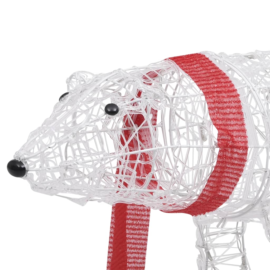 Decorazione Luminosa di Natale Orso 45 LED 71x20x38cm Acrilico