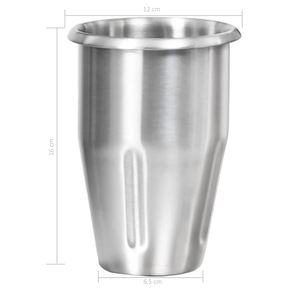 Frullatore per Milkshake con Tazza Doppia in Acciaio Inox 2 L