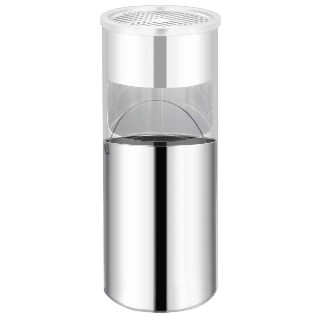 Pattumiera con Posacenere 30 litri in acciaio inox