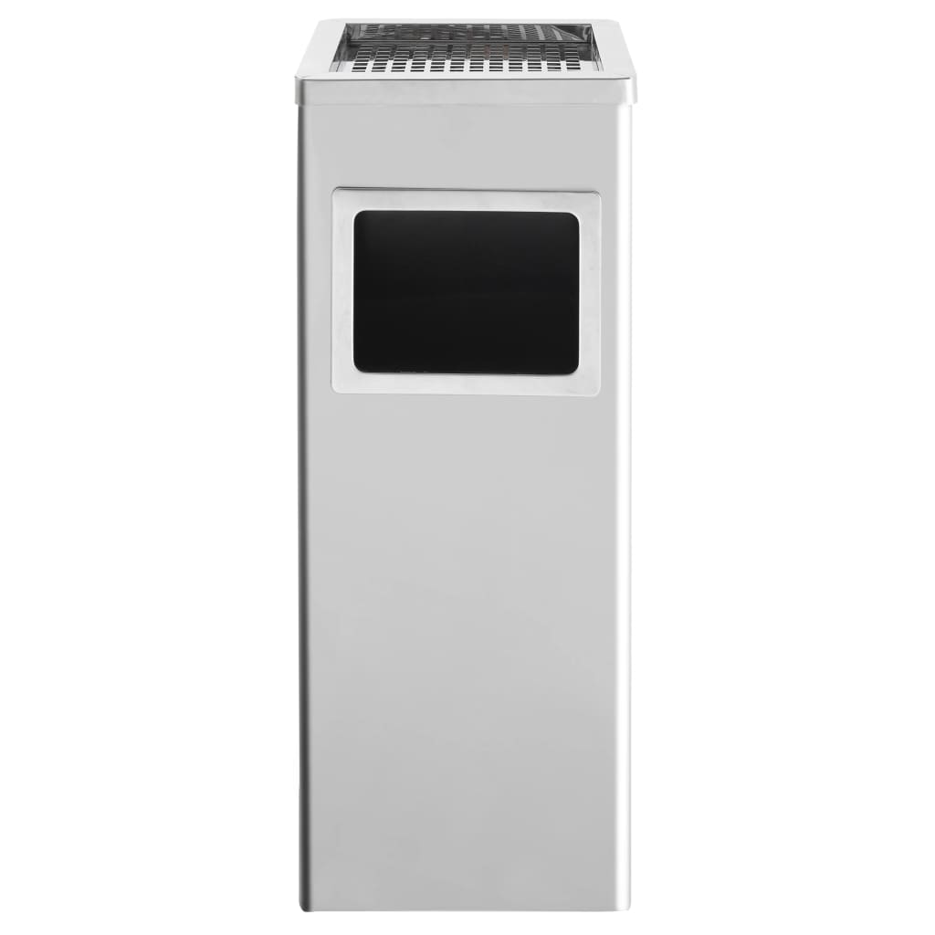 Pattumiera con Posacenere da 36 litri in acciaio inox