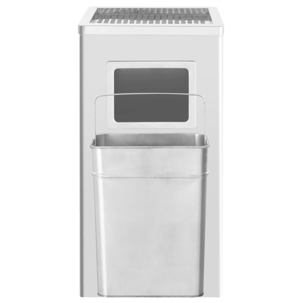 Pattumiera con Posacenere 45 L in acciaio inox