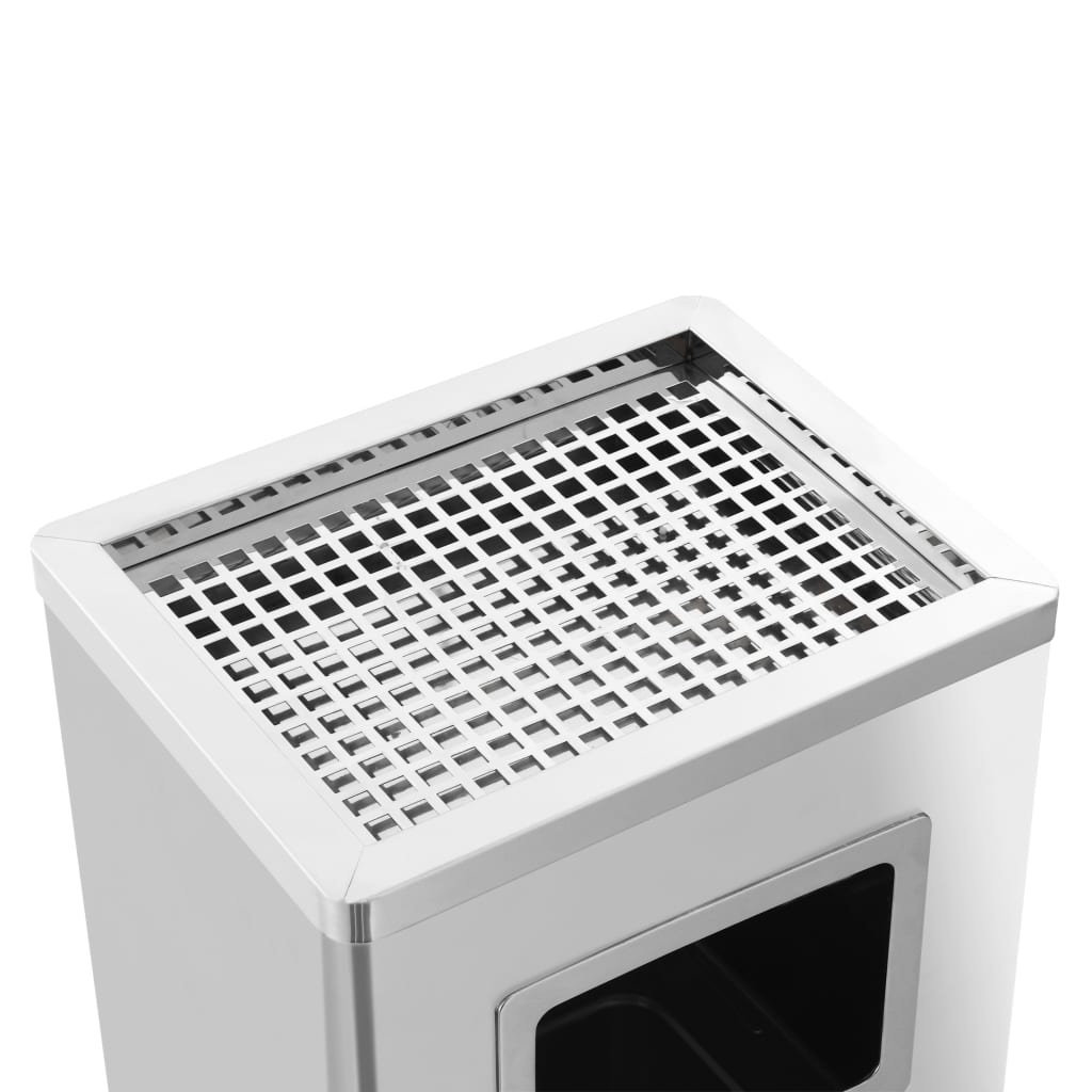Pattumiera con Posacenere 45 L in acciaio inox
