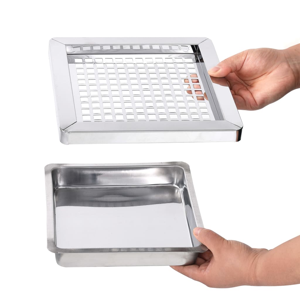 Pattumiera con Posacenere 45 L in acciaio inox