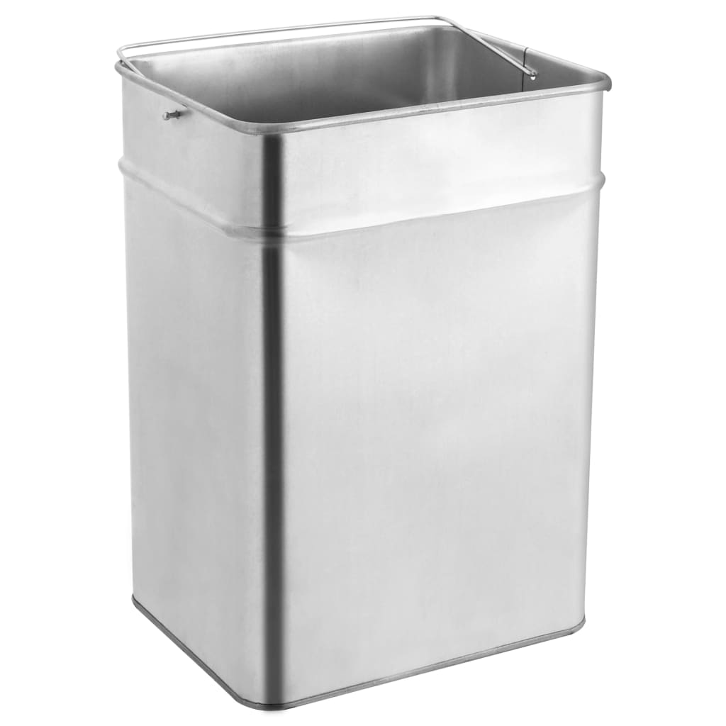 Pattumiera con Posacenere 45 L in acciaio nero