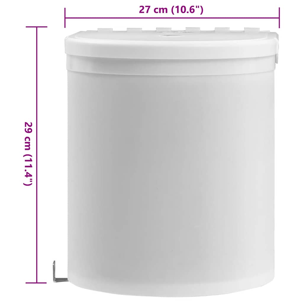 Pattumiera da Incasso per Cucina in Plastica 8 L