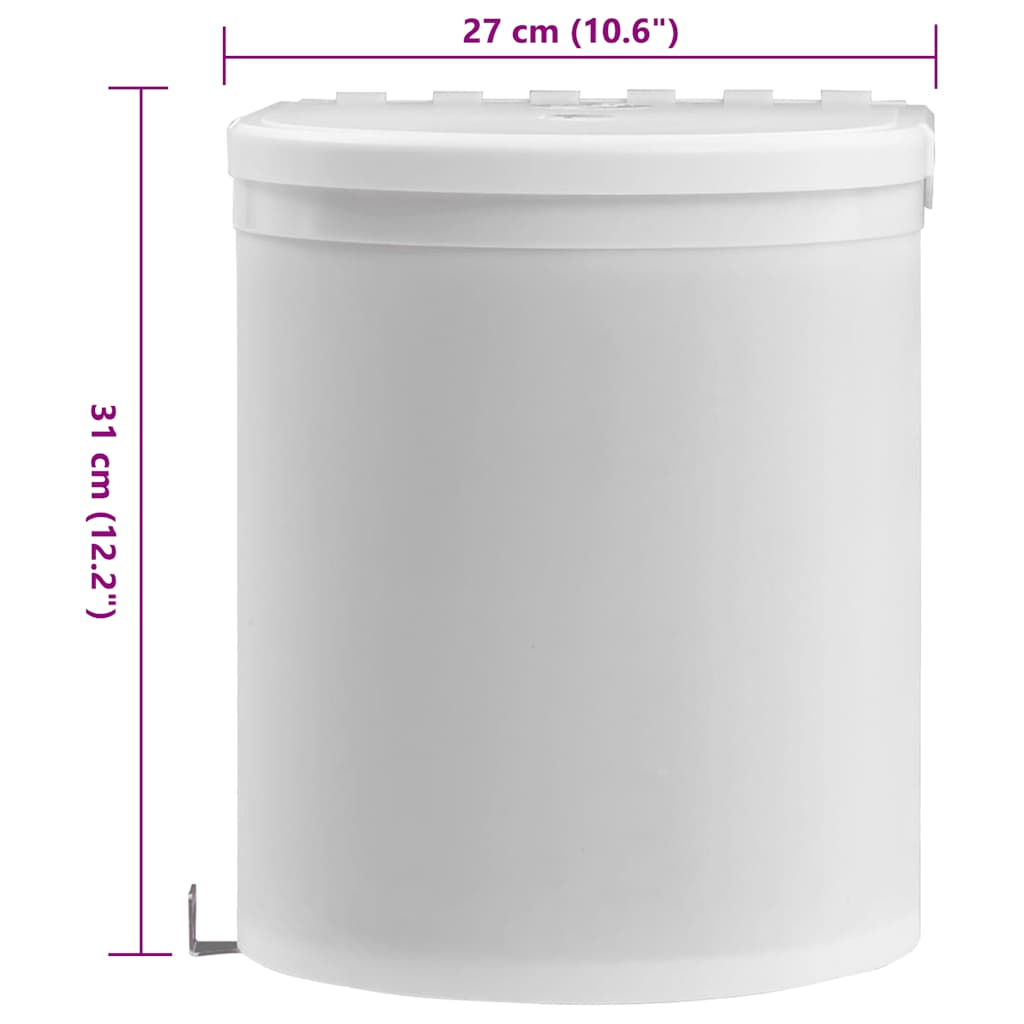 Pattumiera da Incasso per Cucina in Plastica 12 L