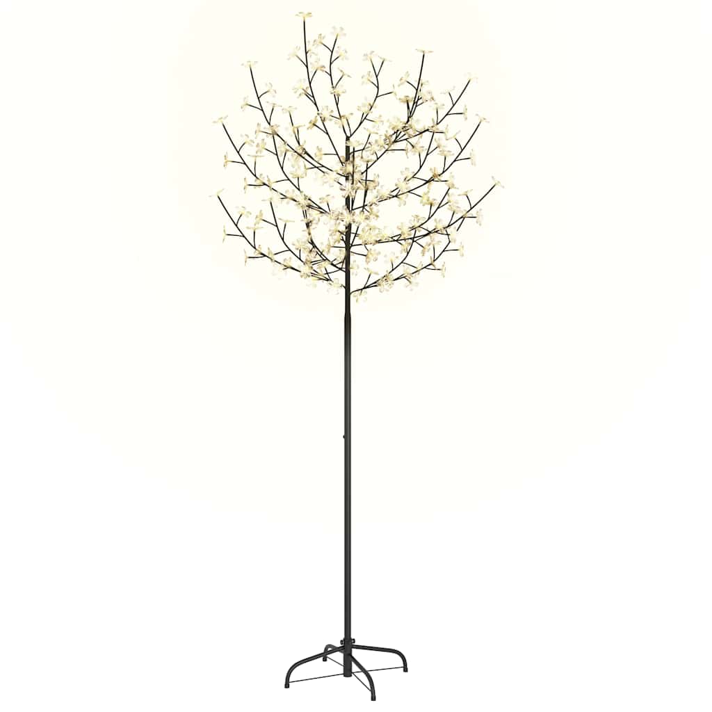 Albero di Natale 200 LED Bianco Caldo Ciliegio in Fiore 180 cm