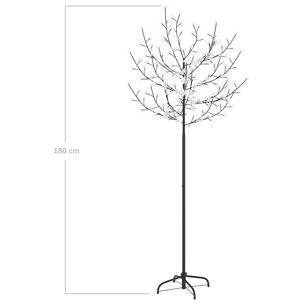 Albero di Natale 200 LED Bianco Caldo Ciliegio in Fiore 180 cm