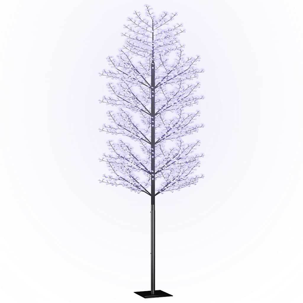 Albero di Natale 2000 LED Blu Ciliegio in Fiore 500cm