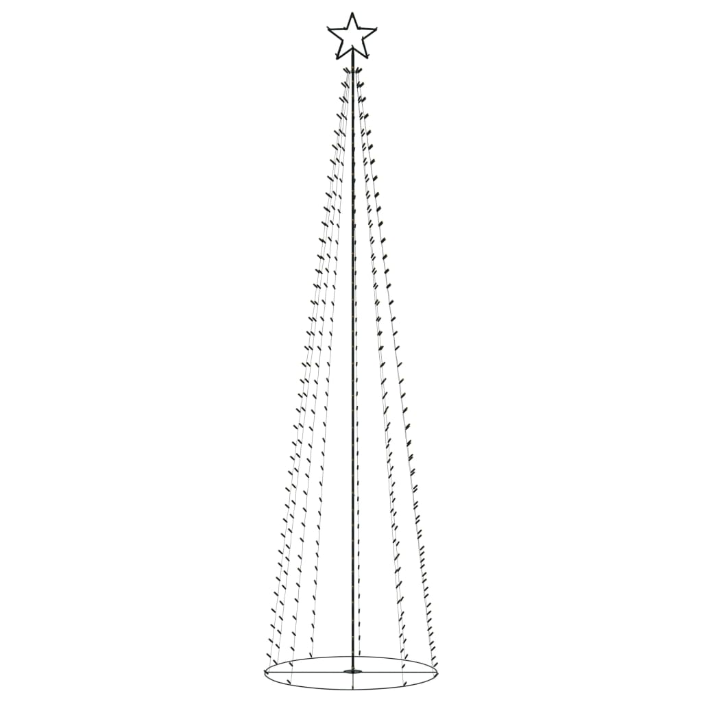 Albero di Natale a Cono con 400 LED Bianco Caldo 100x360 cm