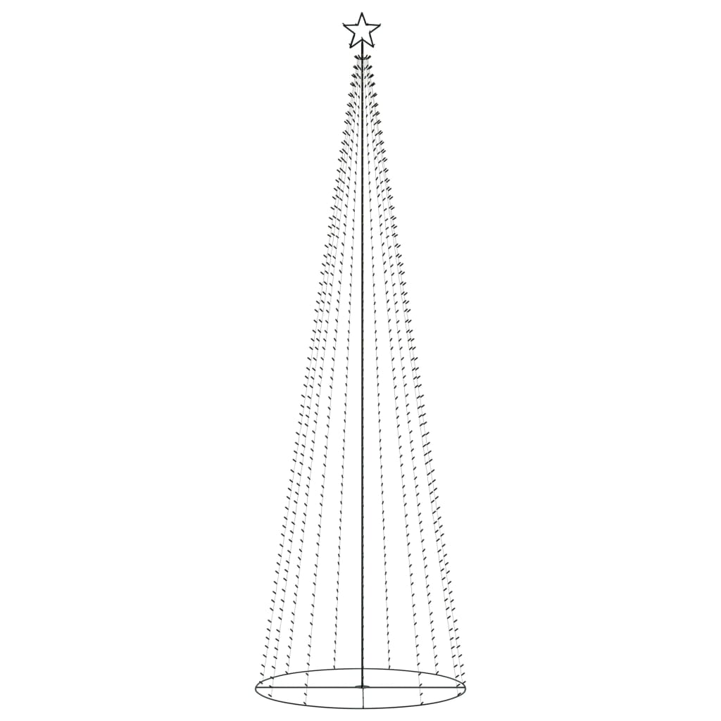 Albero di Natale a Cono con 752 LED Colorati 160x500 cm