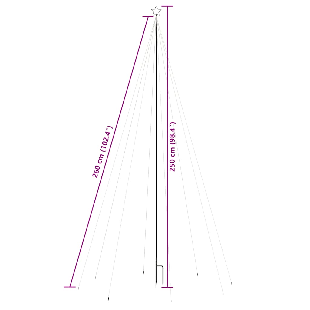 Albero di Natale Cascata Luci LED Interni Esterni 400 LED 2,5 m