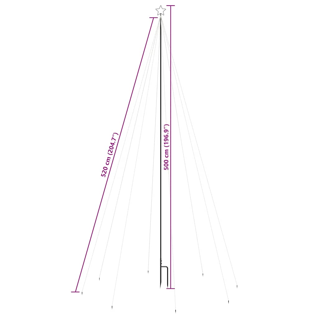Albero di Natale a Cascata Luci LED Interni Esterni 800 LED 5 m