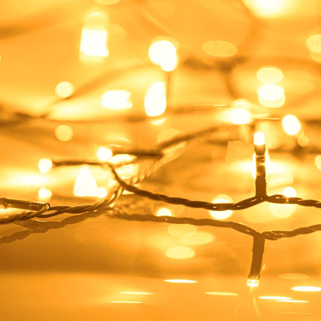 Stringa di Luci 2000 LED Interni Esterni 200m IP44 Bianco Caldo