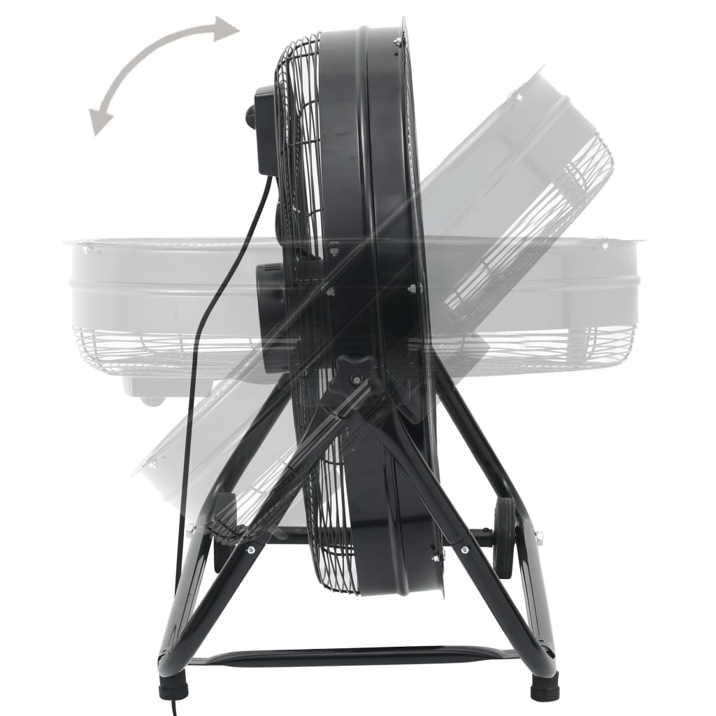 Ventilatore a Tamburo Industriale 60 cm 172,5 W Nero