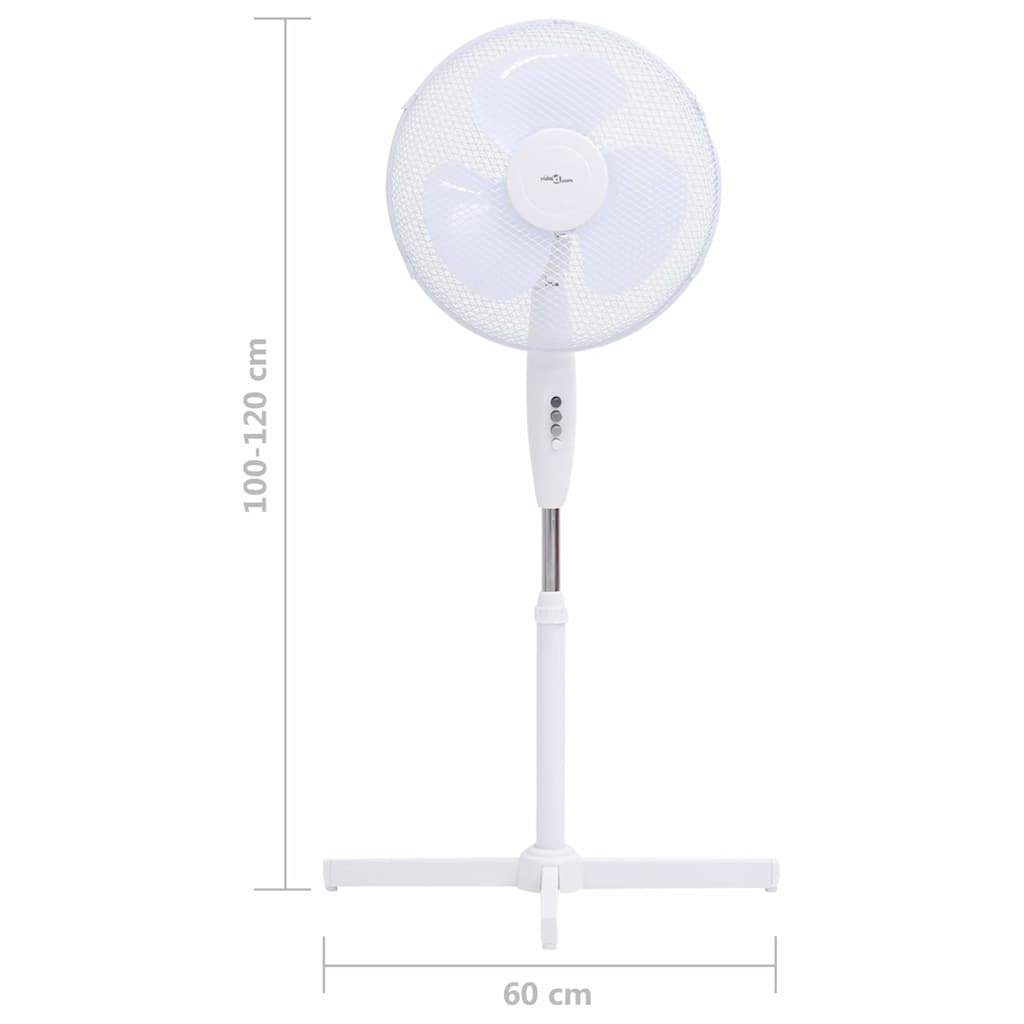 Ventilatore a Piantana Φ40 cm 120 cm Bianco