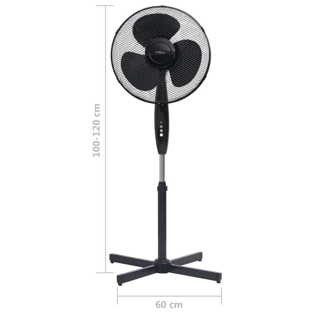 Ventilatore a Piantana Φ40 cm 120 cm Nero