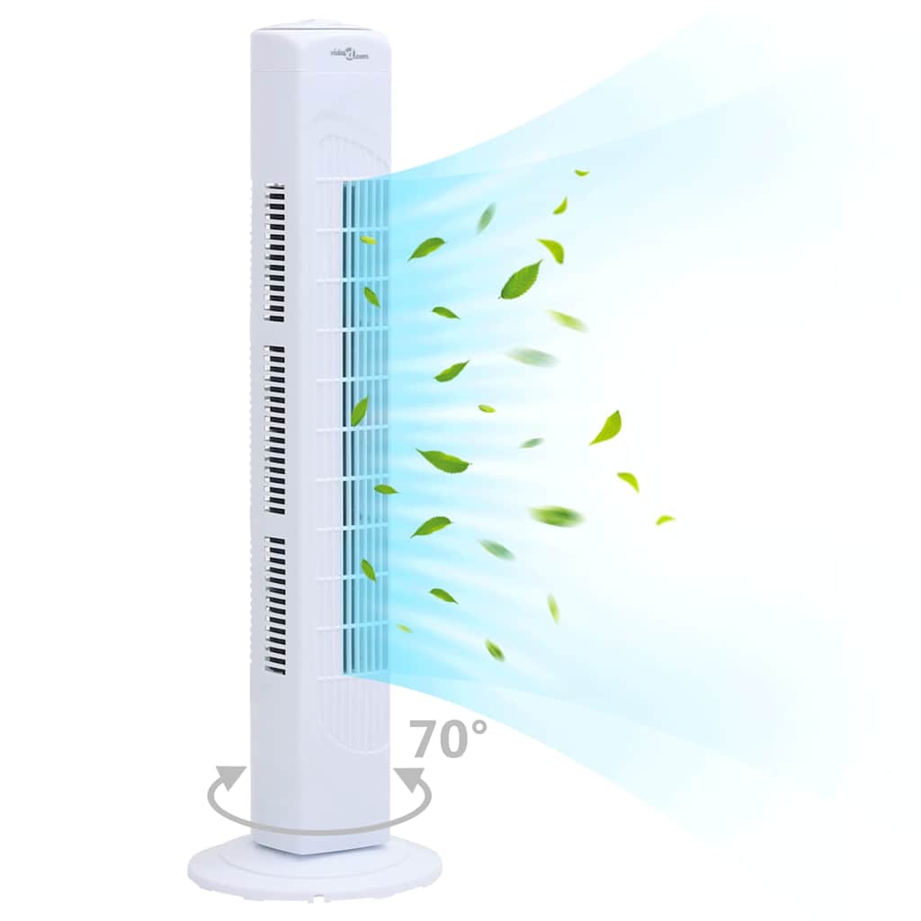 Ventilatore a Torre Φ24x80 cm Bianco
