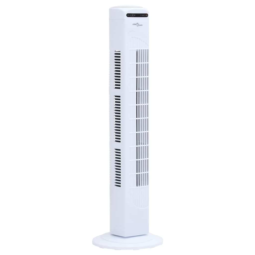 Ventilatore a Torre con Telecomando e Timer Φ24x80 cm White
