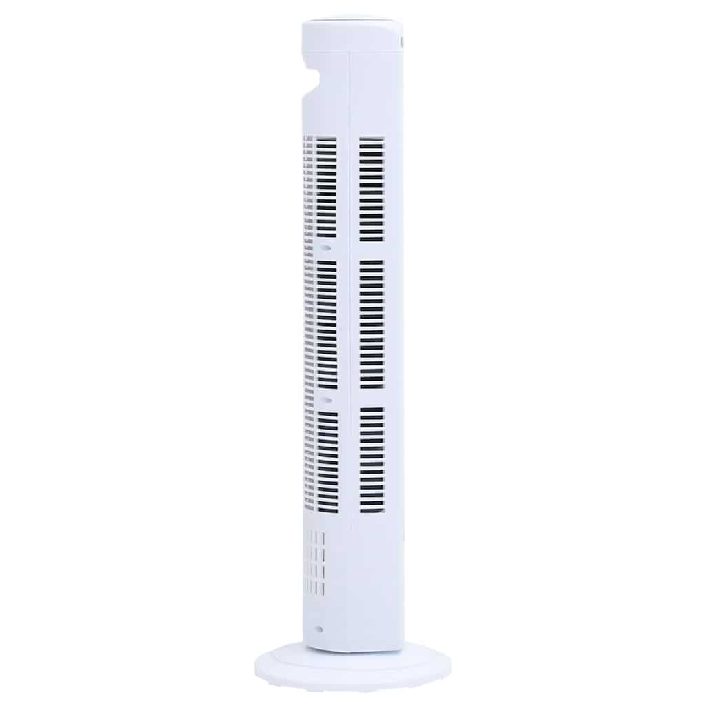 Ventilatore a Torre con Telecomando e Timer Φ24x80 cm White