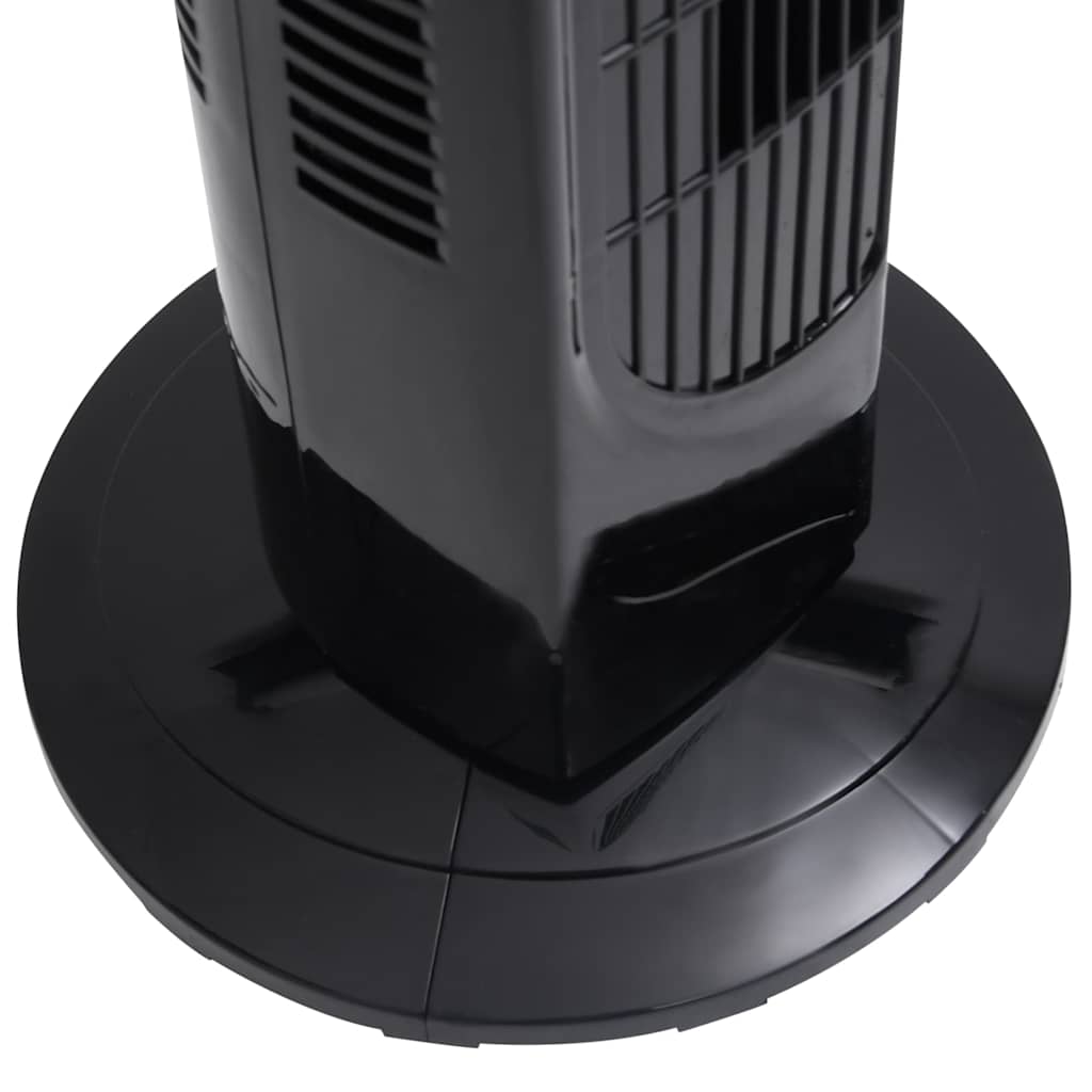 Ventilatore a Torre con Telecomando e Timer Φ24x80 cm Nero