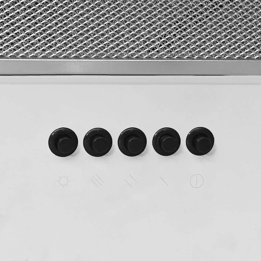 Cappa a Parete 60 cm in Acciaio Inox e Vetro Temperato Bianco