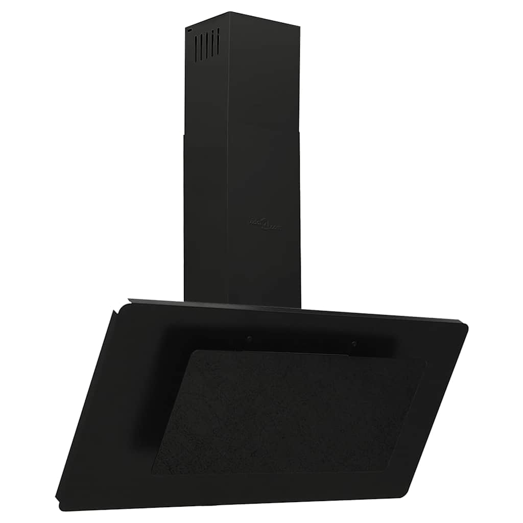Cappa a Parete 90 cm in Acciaio Inox e Vetro Temperato Nero