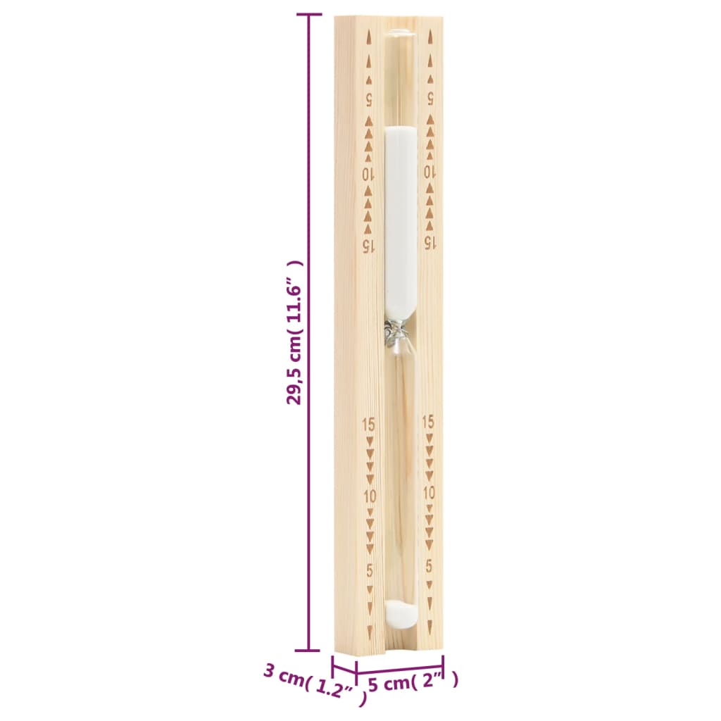Set Timer Igrotermografo e Clessidra Sauna 2 in 1 Massello Pino