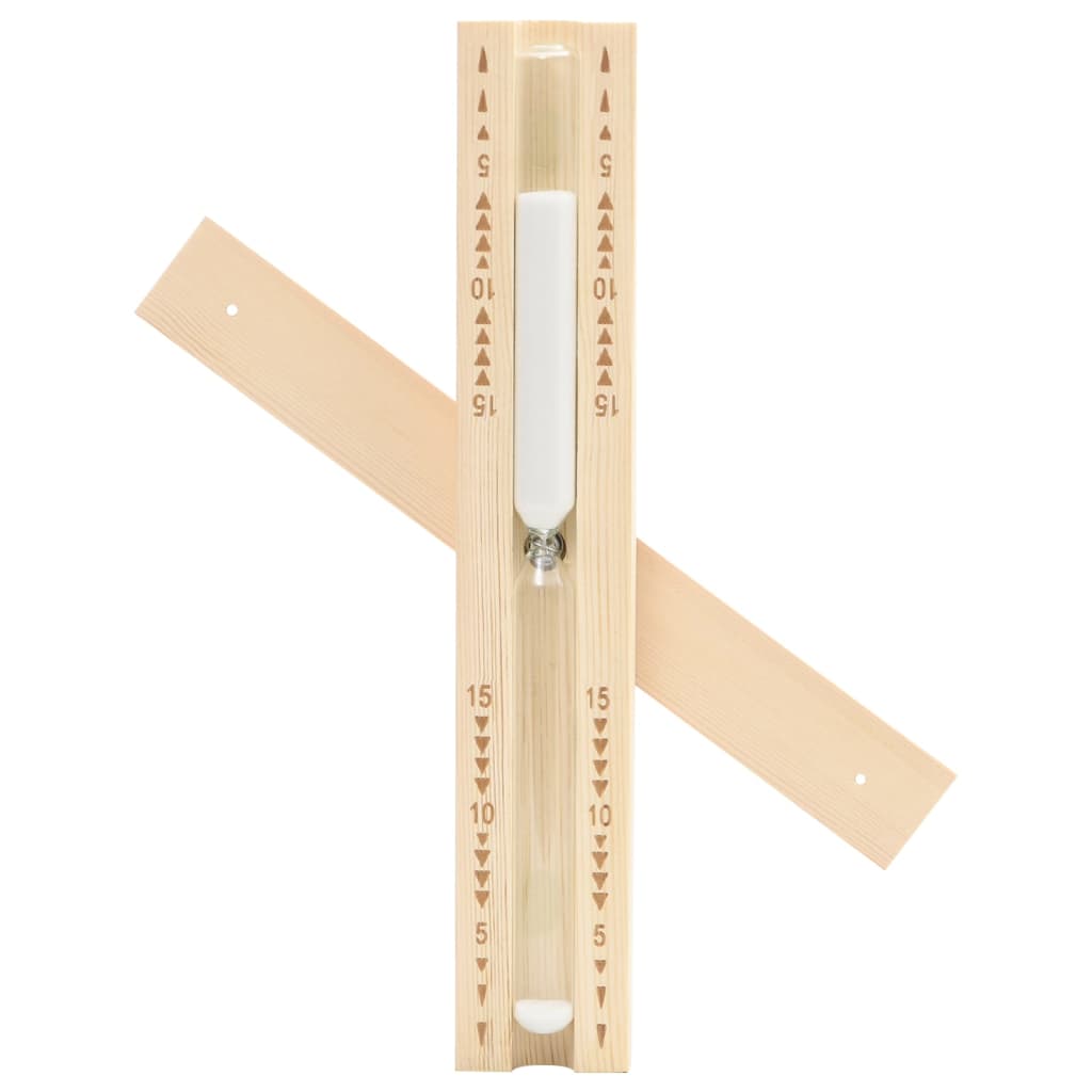 Set Timer Igrotermografo e Clessidra Sauna 2 in 1 Massello Pino